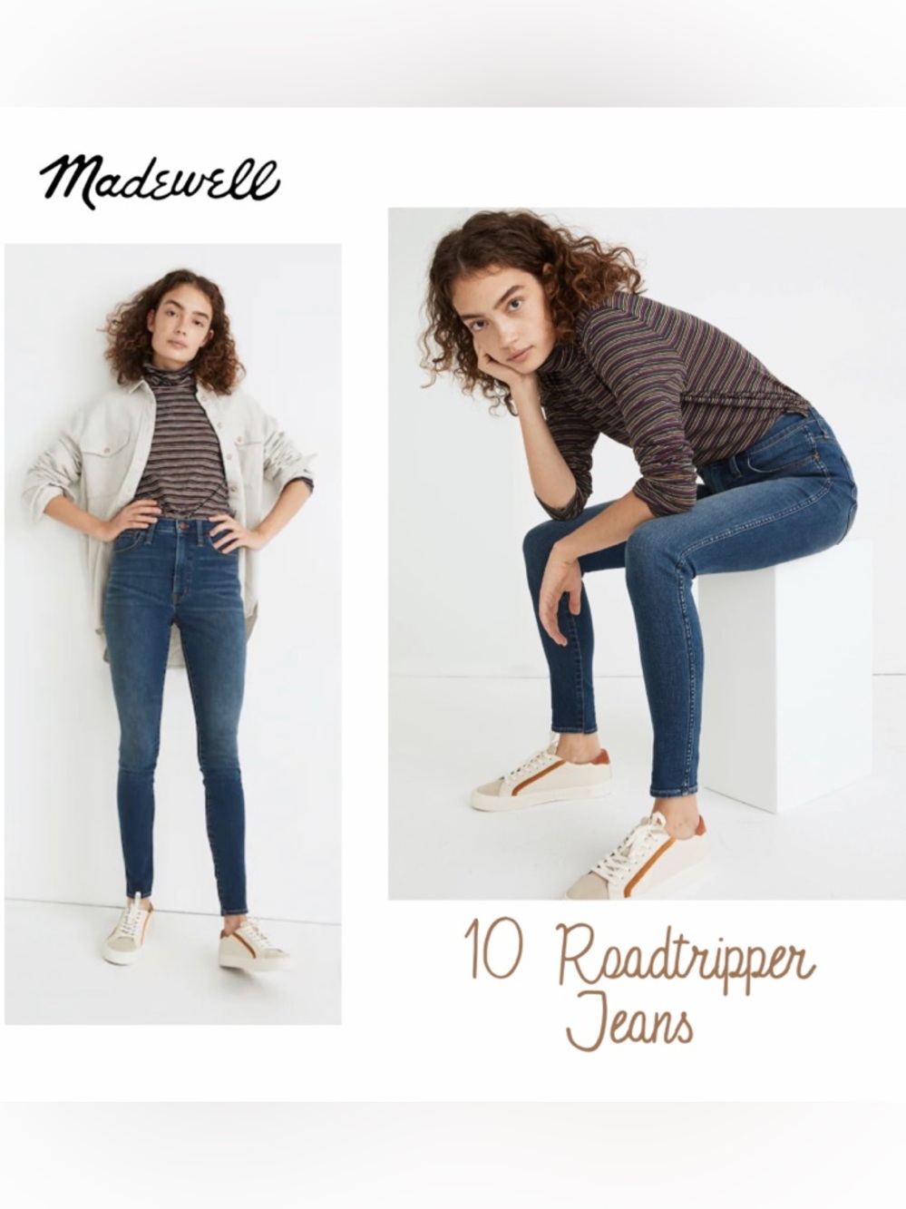 Madewell Skinny High-Rise Jeans in Dark Blue Wash‎